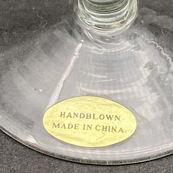 Studio Hand Blown Clear Glass Taper Candle Holder Set Of 2 Graduating 10.5”9.75” - Picture 4 of 11